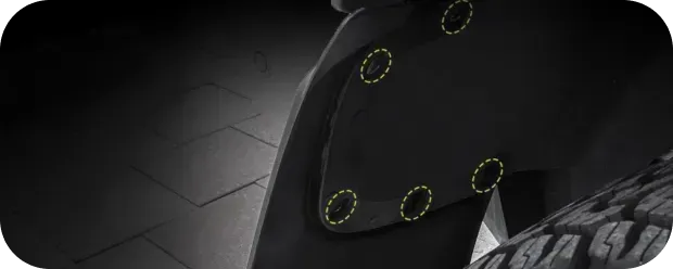 v23 pro 3 front and rear mud guard